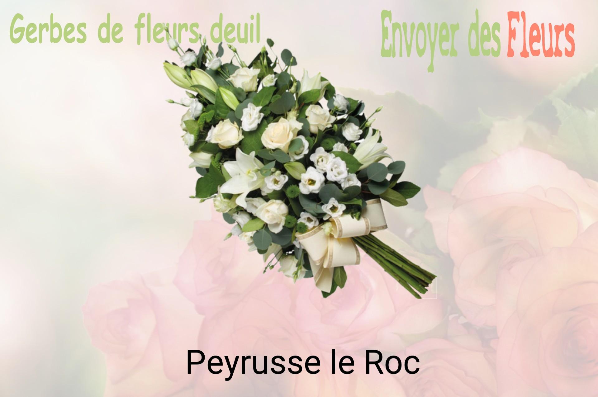 Gerbe de fleurs de deuil livrée à Peyrusse-le-Roc